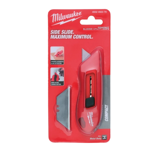 Kompaktowy nożyk wysuwany z ostrzem trapezowym HEAVY DUTY Milwaukee – widok 3
